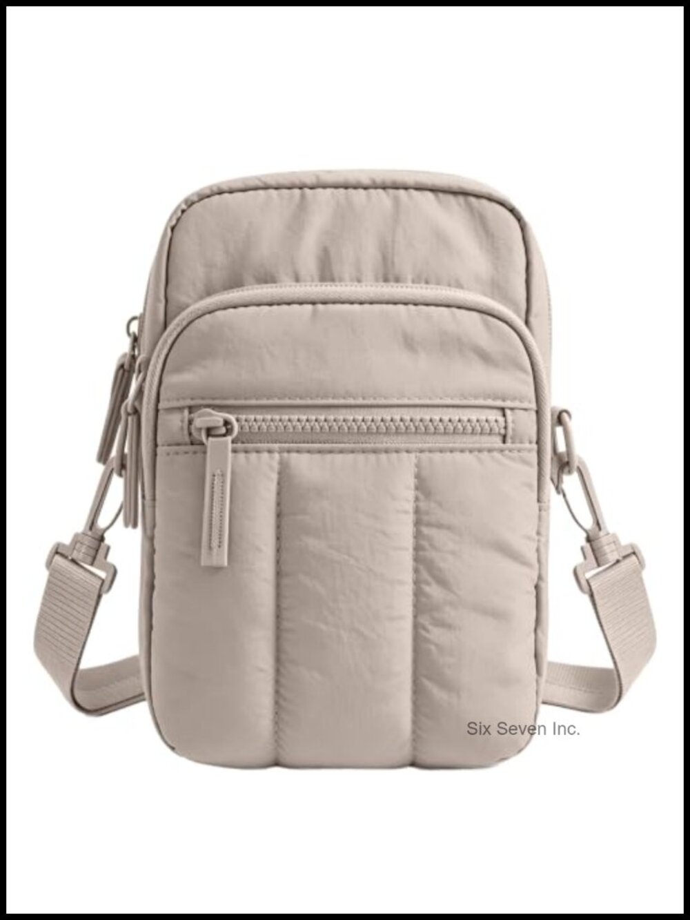 Quilted Puffer Crossbody Bag RFID Blocking Phone Purse Adjustable Strap